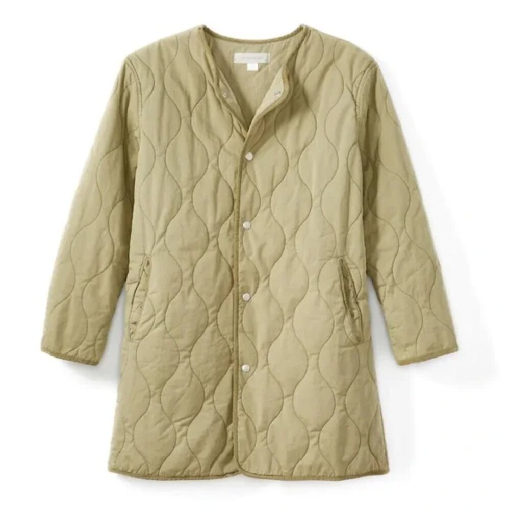 Outerknown Khaki Quilted Utility Jacket